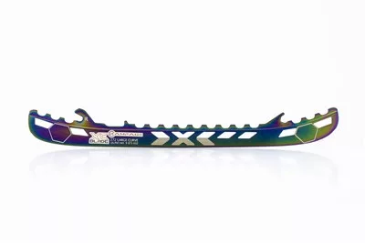 263 RAMPAGE PowerFly&TUUK LS Large Curve Rainbow Blue Colored Skate Blade