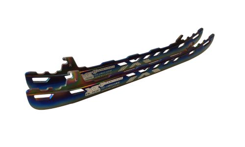 238 RAMPAGE CCMXS Large Curve Rainbow Blue Colored Skate Blade