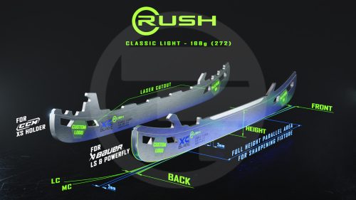 263 RUSH CCMXS Large Curve Steel Colored Skate Blade